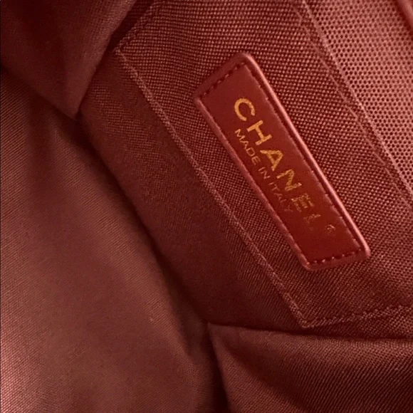 Authentic Chanel Mini Dark Red leather Quilted Backpack - Picture 4 of 8